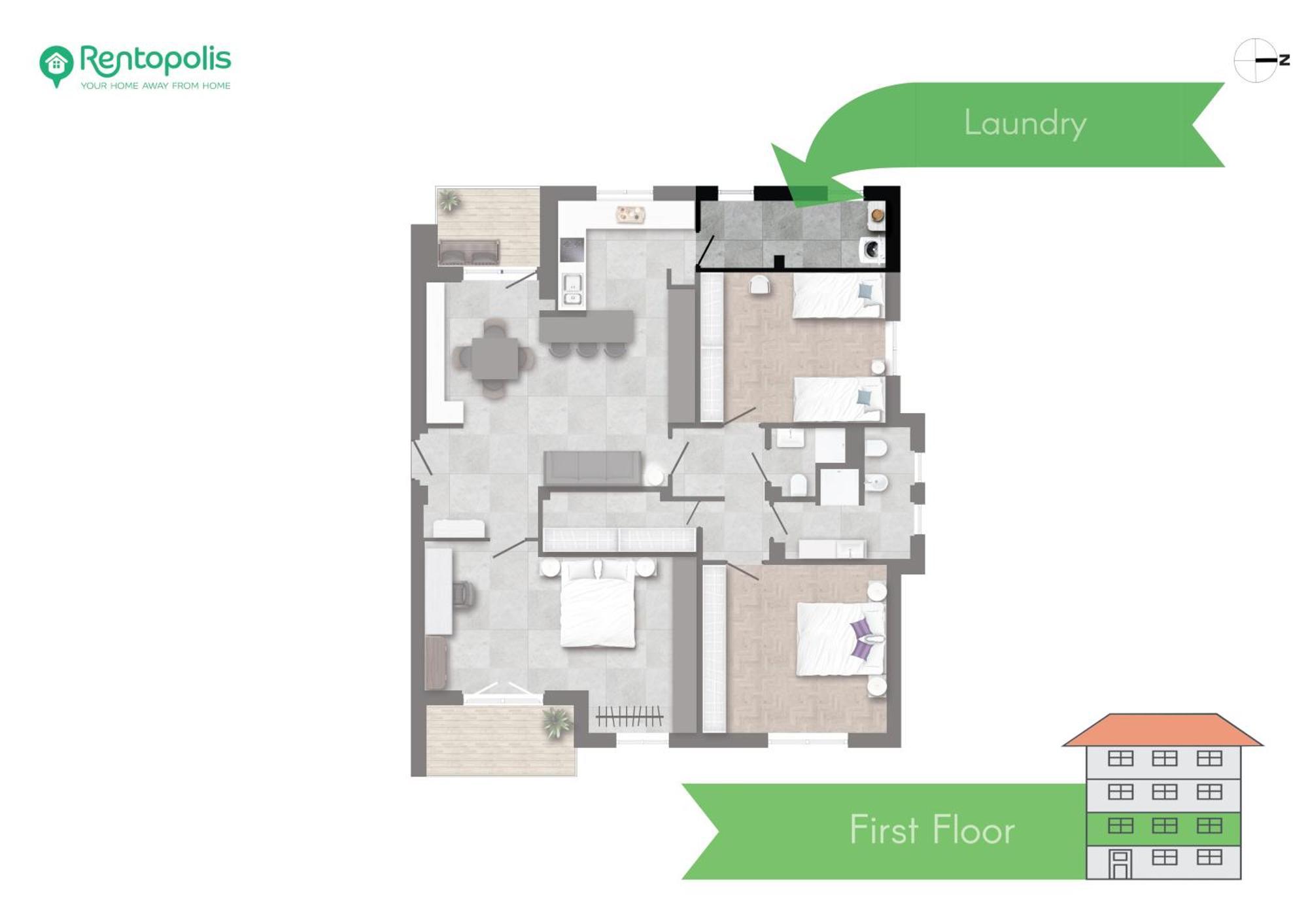 Modern 3 Bedroom With Balcony Steps From San Siro By Rentopolis Appartamento