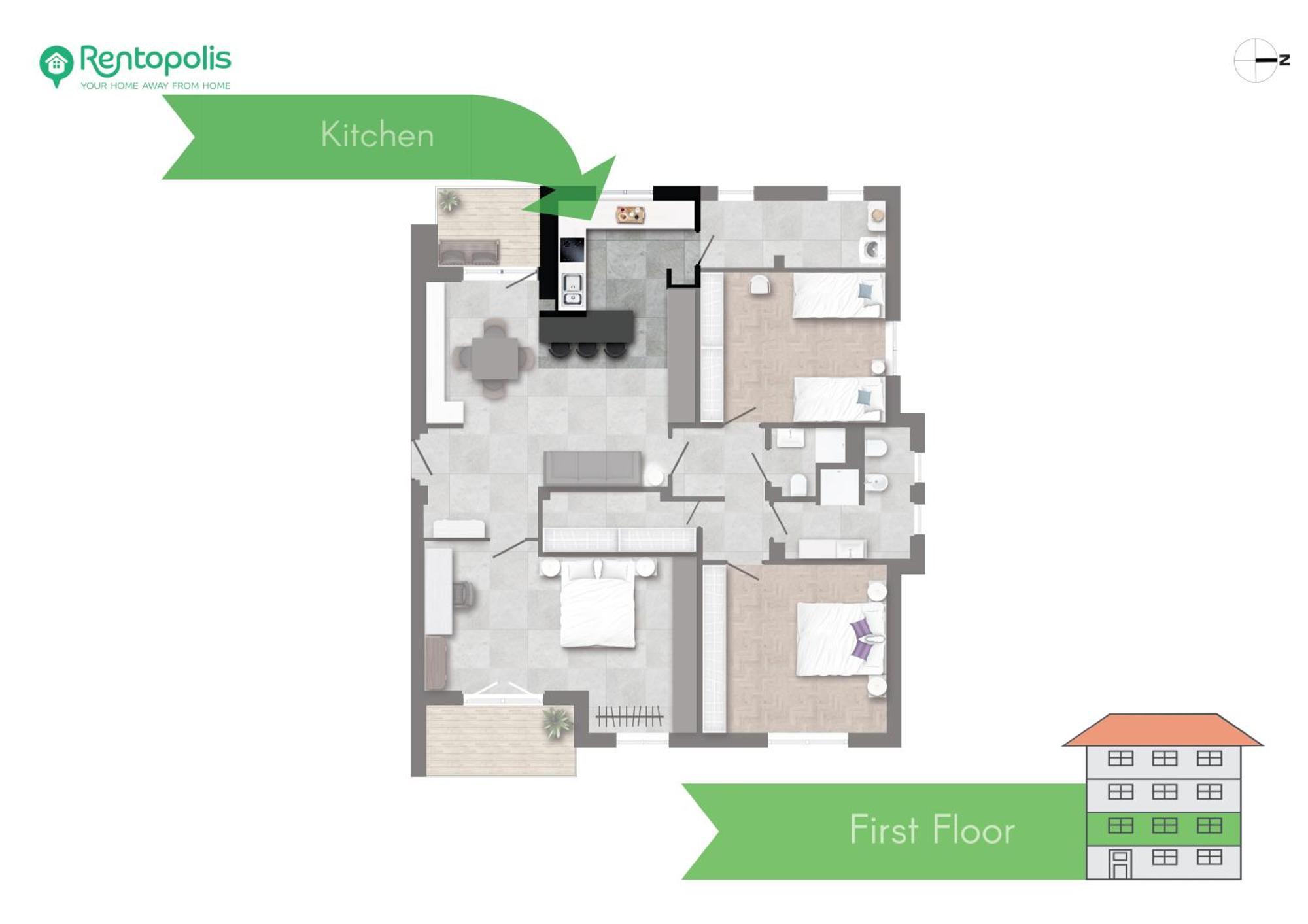 Modern 3 Bedroom With Balcony Steps From San Siro By Rentopolis Appartamento Milano